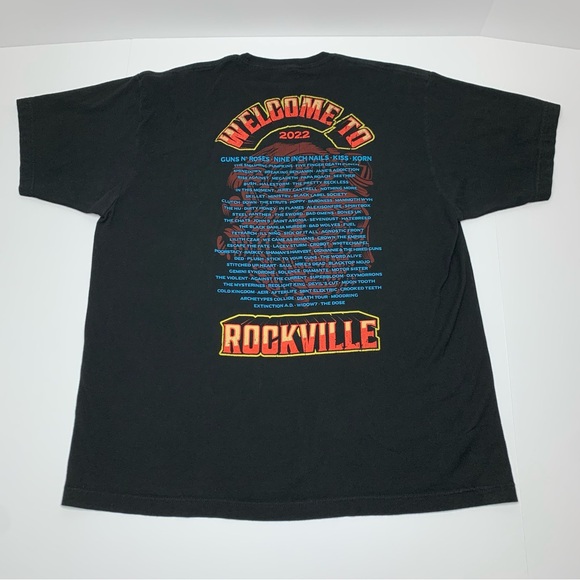 Welcome to Rockville 2022 Concert T-Shirt Daytona Korn Megadeth NIN Band Tee XL - Picture 2 of 9
